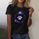 thumbnail image 2 of Liamobondopolis - Camiseta con estampado de pata para mujer, camisetas de manga corta con estampado de pata para mamá de perro, 2 of 5