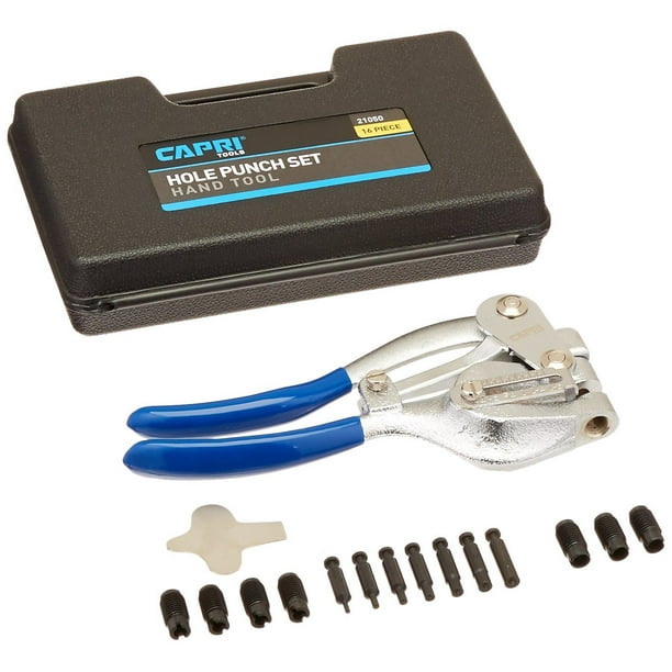 21050 Metal Hole Punch Set with Puncher, 16 Piece, This hole punch kit