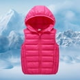 thumbnail image 5 of SonxaHe Little Boy Puffer Vest with Hood Winter Warm Sleeveless Zip Jacket Quilted Lightweight Insulated Coat Red,Sized 5-6, 5 of 6