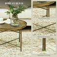 thumbnail image 5 of Demi Bonn Coffee Table for Living Room, 24" Round Center Table with Hammered Tray Top and Metal Frame for Bedroom, Living Room, Gold, 5 of 7