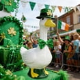 thumbnail image 2 of KeirineCC 23 Inch Porch Gooses Lrish Green Clovers Hat And Ties Decoration For St. Patrick's Day,Green, 2 of 6