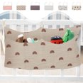 thumbnail image 1 of Bolsa de Noche de Doble Capa, con Doble Bolsillo, Color Beige Estampado, Ideal para Colgar Botellas. | Material: Tela | Multifuncional | Medidas: 40 X 20 X 1 Cm | 1 Unidad, 1 of 6