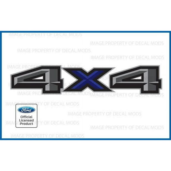Decal Mods 4X4 Decals Bedside Truck Stickers for Ford F150 BLUE (2015-2020) - FPPBLU (set of 2)