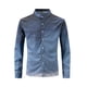 thumbnail image 1 of Blusa y camisa de manga larga con cuello alto para hombre, blusa de poliéster con estampado de botones y degradado, a la moda, para hombre, 1 of 7