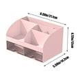 thumbnail image 3 of Small Plastic Storage Drawer Cabinet | 2-Tier Desktop Organizer for Office Desk Student Dorm | Stationery Makeup Tools Supplies Holder | White Pink Light Blue Color Options, 3 of 6