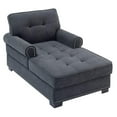 thumbnail image 1 of Alexent Calma Chaise Longue Moderne en Lin pour Intérieur, Gris, 1 of 12