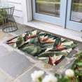 thumbnail image 2 of Tropical Plants Doormat Outdoor Entrance 20"x31.5", Watercolor Summer Botanical Leaves Absorb Moisture Dirt Door Mats, Non-Slip Rubber Backing Floor Mats Indoor, Low-Profile Front Door Rugs, 2 of 9