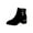 Black Suede Ankle Boots, variant on Women's Ankle Boots Suede Block Heel Zipper Boots Chunky Heel Booties Comfortable Dress Short Shoes Winter Fall Footwear Black 38