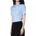 thumbnail image 5 of JUNWELL Women‘s Cotton Basic Simple Stretch Button Down Shirt  Short Sleeve Blouse, 5 of 9