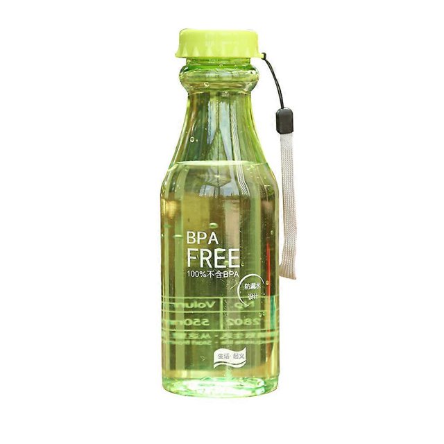 550ml Portable Transparent Leakproof Water Bottle for Yoga Running Outdoor Sports (Green)