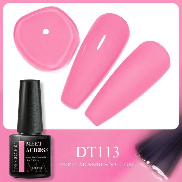 MEET ACROSS-esmalte de uñas en Gel de flores secas, color rosa, Hada de las flores naturales, Gel para decoración de uñas, pintura LED UV, barnices para uñas, 5ml