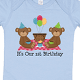 thumbnail image 4 of Inktastic Twins 1st Birthday Bears Boys or Girls Baby Bodysuit, 4 of 5