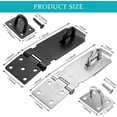 thumbnail image 2 of 2 Pack Door Locks Hasp Latch, 304 Stainless Steel Padlock Hasp Latch Lock, 4 inch Hasps for Padlocks, Padlock Latch Polished Brushed Surface Extra Thick Gate Lock Hasp with Screws (Silver and, 2 of 5