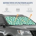 thumbnail image 4 of Rateoe Green Sea Turtle Pattern 2 Piece Car Windshield Sun Shade Foldable | Front Windshield Shade for Sun, Heat and UV Rays | Sunshade for Car Front Window-Small, 4 of 6