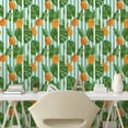 thumbnail image 2 of Ambesonne Tropical Peel & Stick Wallpaper for Home, Monstera and Pineapples, 13"x100", Turquoise Green Orange, 2 of 5