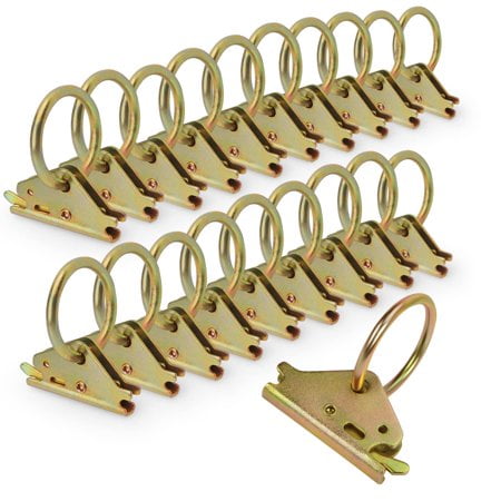 Eapele 20pcs Steel E-Track O Ring Tie-Down Anchors, Se Cargo in Enclosed/Flatbed Trailers, Trucks, Load Limit of 1500lb