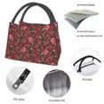 thumbnail image 4 of Yiaed Rose Flowers Print Lunch box lunch bag Portable Insulated Lunch Box for Women Men Cooler Tote Bag with Front Pocket for Work Picnic Travel, 4 of 6