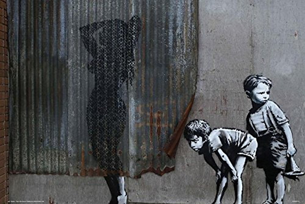 Banksy Dismaland Shower Graffiti Street Art Canvas art Prints 