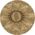 thumbnail image 1 of Ahgly Company Tapis d'Intérieur Ronds Transitionnels Orange Lavables à la Machine, 5 Pieds Rond, 1 of 7