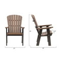 thumbnail image 5 of Grand Lake Amish Crafted Poly Outdoor Adirondack Chair, Brazilian Walnut on Black, 5 of 5