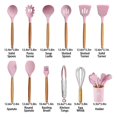thumbnail image 2 of Master Chef's Choice: Reinforced Silicone Utensil Set, Non-Melting Tools for Non-Stick Cookware, Wooden Handles, Heat Resistant up to 446°F (230°C), 2 of 5