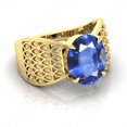 thumbnail image 4 of Shree Jewelrs Original Certified Natural Blue Sapphire (Neelam) Ring - 11.00 Carat Certified Handcrafted Ring Jupiter Ring, PANCHDHATU Gold Plated Ring for Men and Women, 4 of 5