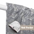 thumbnail image 4 of Paisley Swag Curtains for Kitchen/Bedroom/Living Room, Vintage Mediterranean Abstract Texture Gray Blue Scalloped Curtains 63 Inch Long, Window Swag Topper Curtains Valances 2 Panels Set 36"x63", 4 of 8