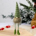 thumbnail image 6 of Ikohbadg Long Legged Christmas Gnome Ornaments - Festive Plush Decorations for Bedroom, Living Room, Bathroom | Christmas Faceless Doll Rudolph Hanging Ornament(Green), 6 of 8