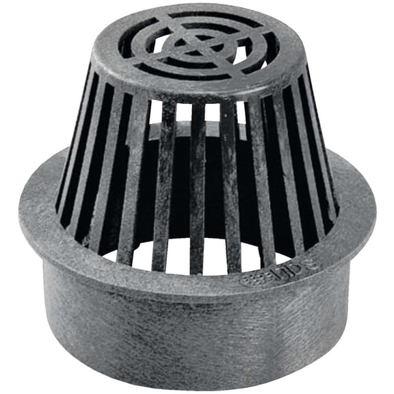 NDS 3 in. Black Round Polyolefin Atrium Grate