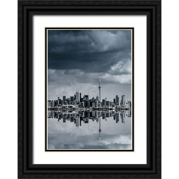 Carsen, Brian 14x18 Black Ornate Wood Framed with Double Matting Museum Art Print Titled - Toronto Skyline