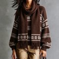 thumbnail image 3 of LUVDA Fair Isle Knit Scarf for Women Fringe Warm for Fall Winter, 3 of 6