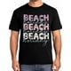 thumbnail image 1 of Camisetas de manga corta con degradado rosa para hombre, camisetas de cuello redondo con temática de vacaciones de verano., 1 of 8