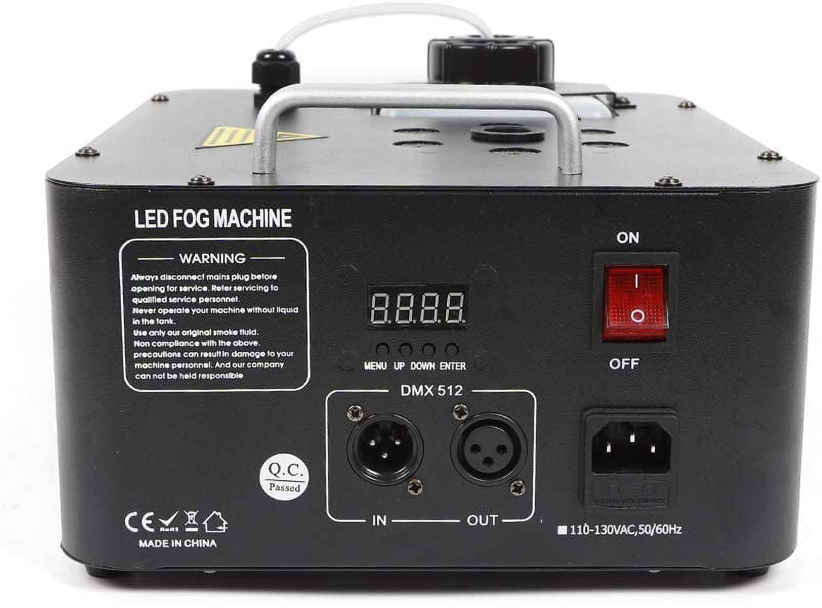 Fetcoi, Portable Smoke Machin 63W LED 3IN1 Fog Machine Fogger, LED RGB Pyrotechnic Light Effect+Remote