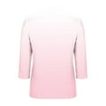 thumbnail image 6 of Jsaierl Womens 3/4 Length Sleeve Tops Summer V Neck Shirts Dressy Gradient Petite Blouses Soft Holiday T-shirts Top S-2XL, 6 of 7