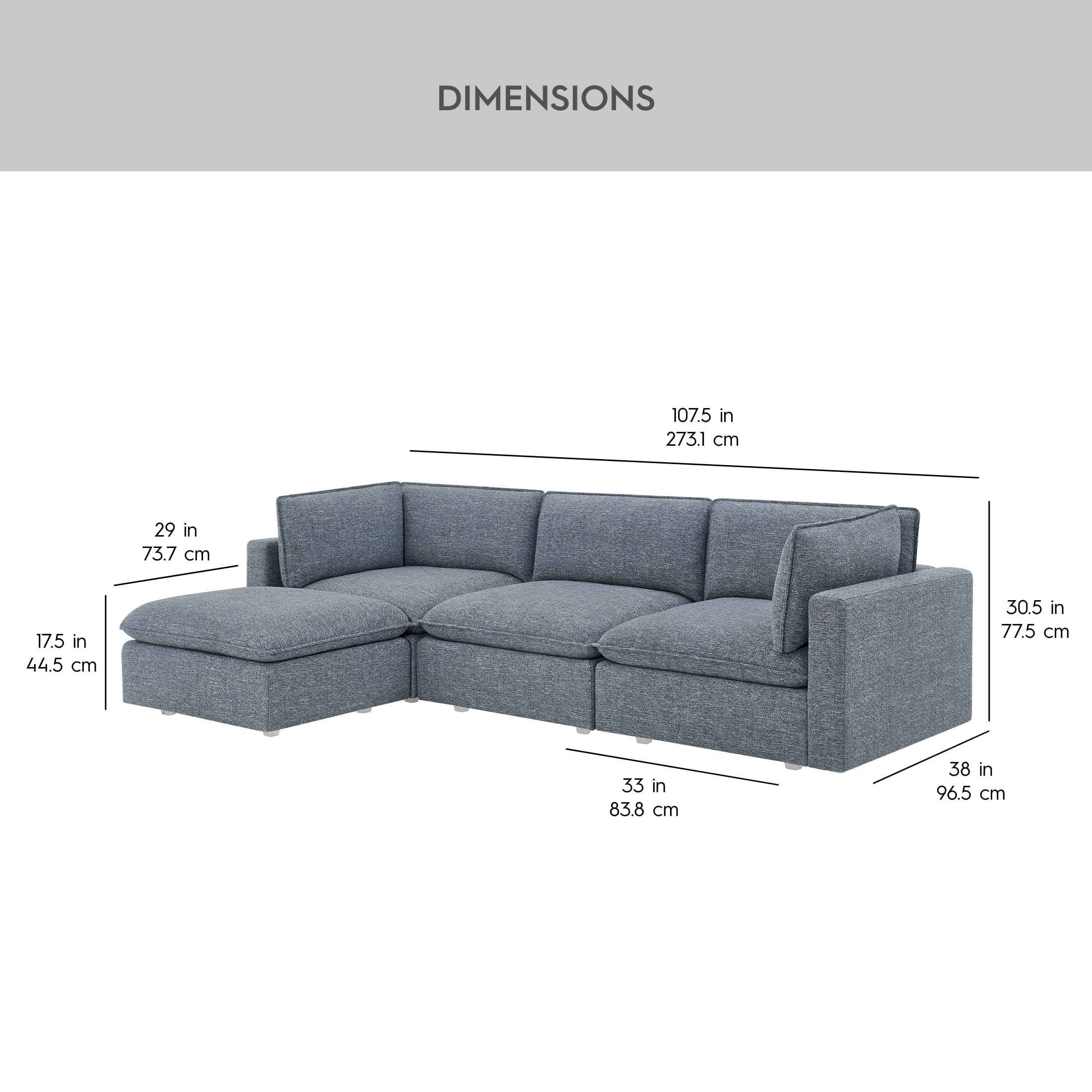 Better Homes & Gardens  Canapé WESTON Bleu