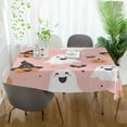 thumbnail image 3 of Yayeee Tablecloths 60" x 90" Rectangle Wrinkle Resistant Party Table Cover, Pastel Pink Halloween, 3 of 8