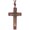 Brown, variant on Wooden Cross Necklace for Women Men Stainless Steel Adjustable Christian Religious Prayer Faith Couple Vintage Simple Minimalist Personalized Gift Jewelry Brown