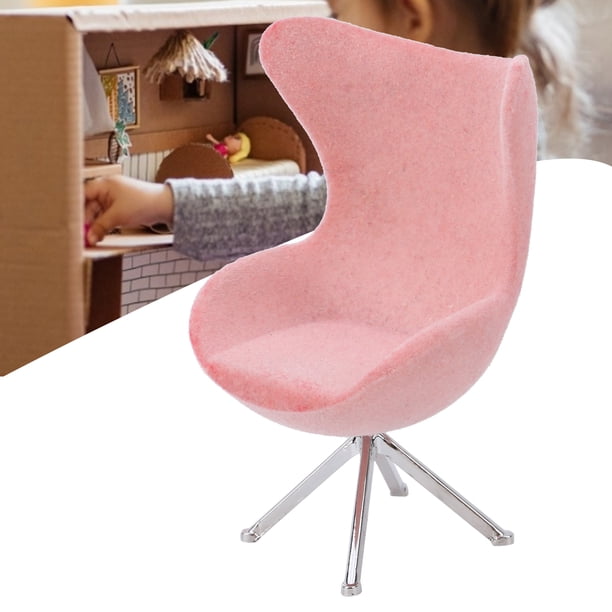 Silla De Casa De Muñecas A Escala 1/12, Muebles En Miniatura De Material Flocado Para Decoración De Jardín, Habitación De Casa De Muñecas, Exhibición De Modelo Realista Y