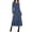 Blue, variant on Women's Long Sleeve Rib Knit Dress, 2025 Fall Rib Knit Neck Soft Flowy Swing with Pocket Casual Trendy