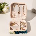 thumbnail image 6 of Woodpecker Travel Portable Square Jewelry Box Earring Necklace Bracelet Holder Organizer Display Case Stand Decorative Box Storage Box, 6 of 6