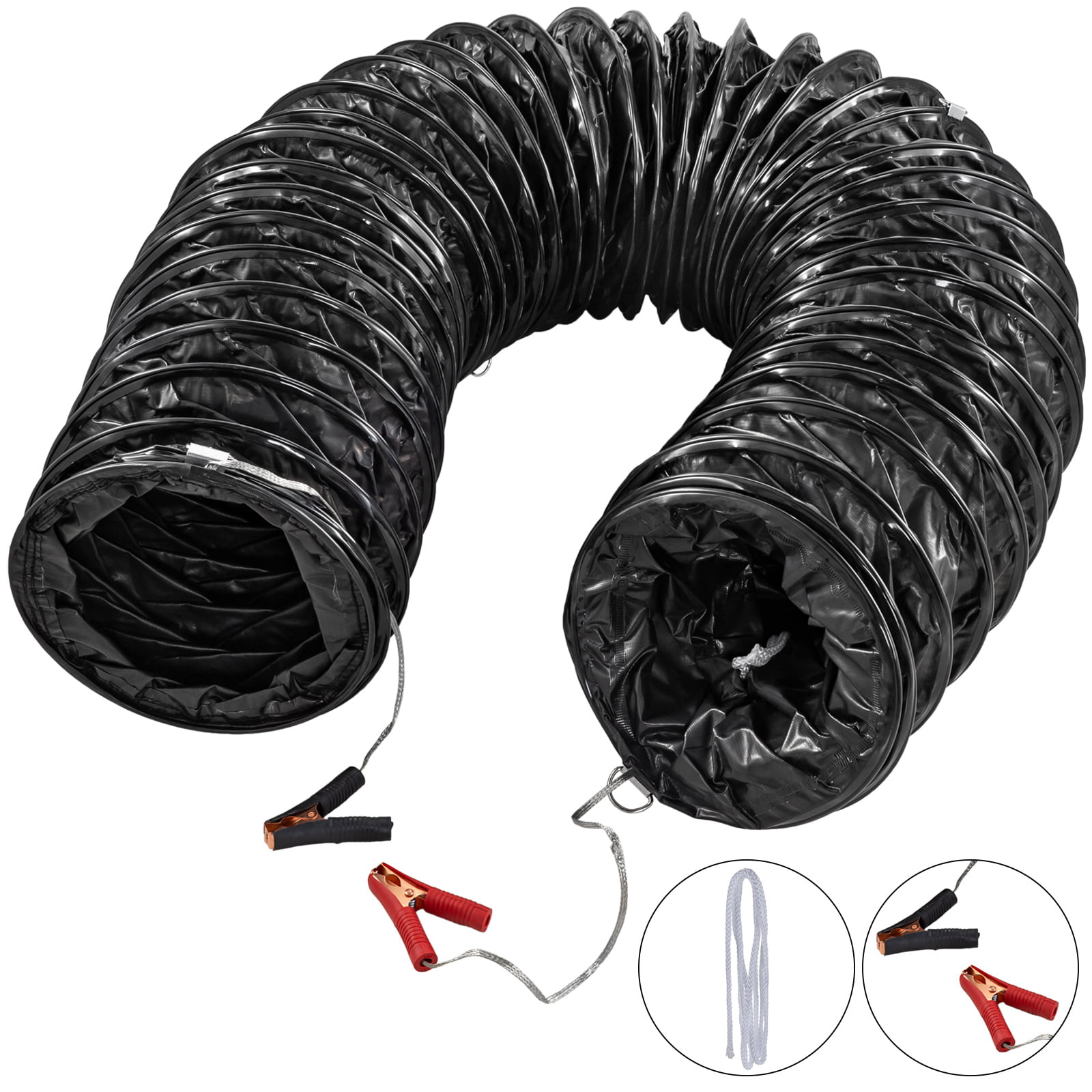10''25FT Flexible Ducing Hose PVC Extractor Fan Blower Explosion-Proof Duct Hose
