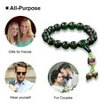 thumbnail image 4 of Pulsera de vidrio de color verde, cuentas de Buda, pulseras elásticas de cuentas de meditación de yoga para hombres y mujeres, 4 of 5