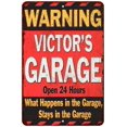 thumbnail image 1 of VICTOR'S Garage Warning Man Cave Wall Decor 12 x 18 Matte Finish Metal 112180030087, 1 of 1