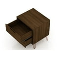 thumbnail image 3 of Rockefeller 2.0 Mid-Century- Modern Nightstand with 2-Drawer in Brown, 3 of 5