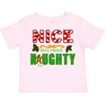 thumbnail image 3 of Inktastic Nice Until Proven Naughty with Holly and Gingerbread Man Boys or Girls Toddler T-Shirt, 3 of 5