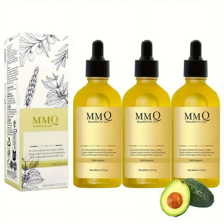 Natural Hair Care Oil, Organic Veganic Natural Hair Care Oil, Pure Natural Hair Density Essential Oil, Plant Extract Hair Care Oil For Dry Damaged Hair, Hair Health, 60ml 1/2/3/4/5 Pcs