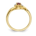 thumbnail image 6 of 14K Yellow Gold Diamond & Ruby Ring Size 7, 6 of 7
