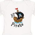thumbnail image 4 of Inktastic Lil' Pirate Pirate Ship, Blue Bandana Boys or Girls Long Sleeve Baby Bodysuit, 4 of 5