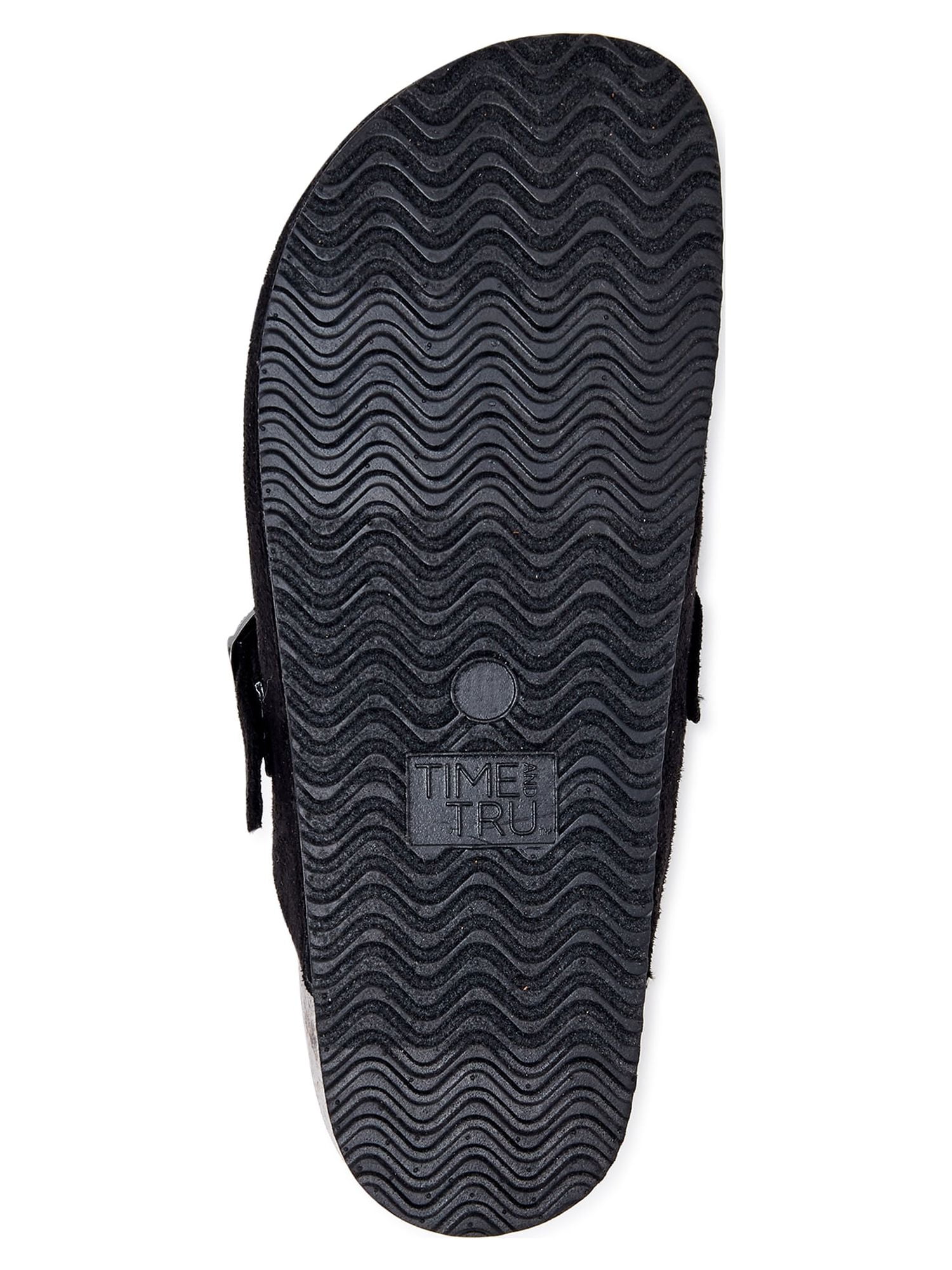 Time and Tru Women's Buckled Microfiber Clogs
