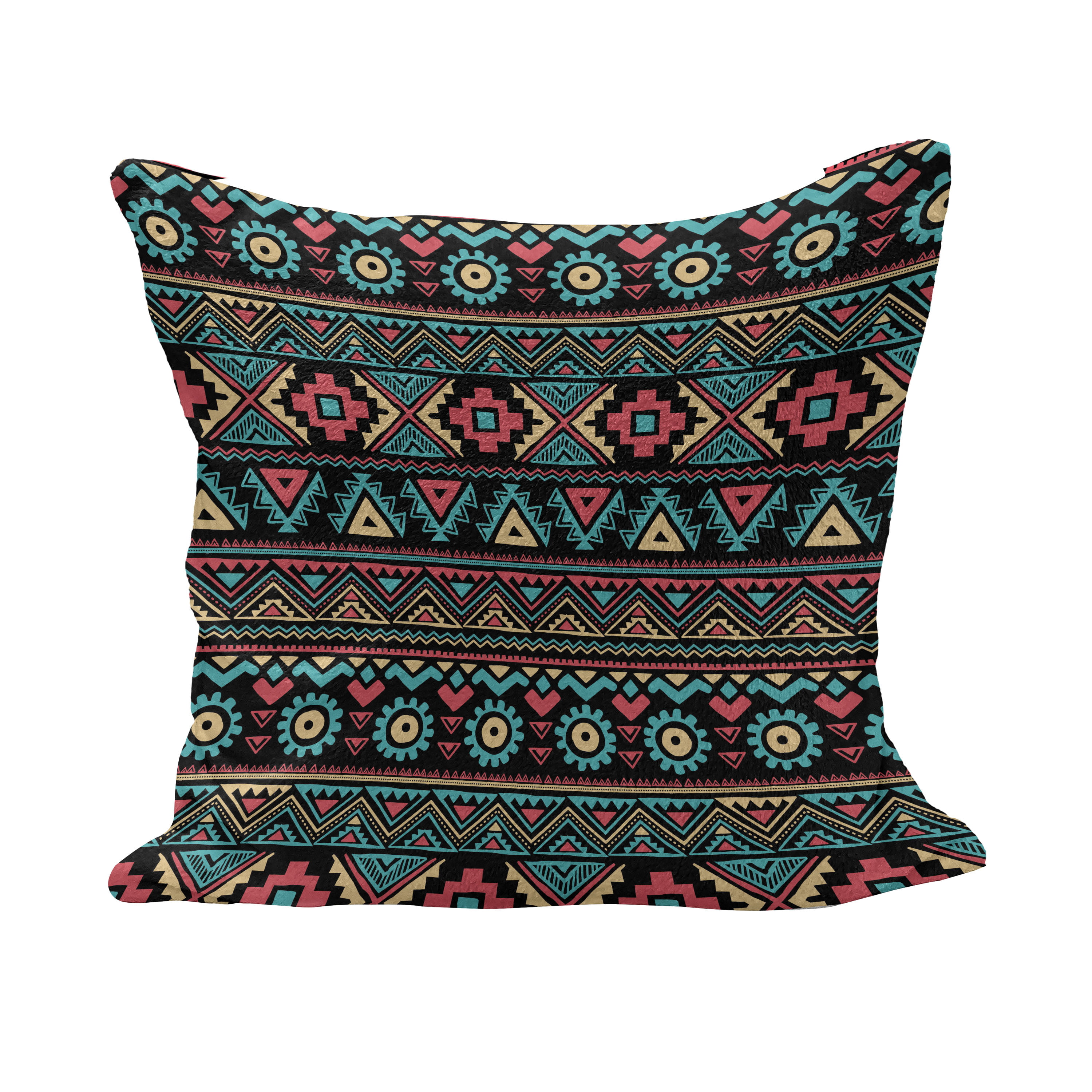 18x18 Multicolor Vintage flower pattern seamless Throw Pillow
